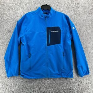 EDDIE BAUER Jacket Mens XL Blue First Ascent Fleece Zip‎ Up Fleece Line Jacket